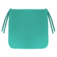 thumbnail image 1 of Jordan Manufacturing 16" x 16" Blue Turquoise Solid Square Outdoor Chair Pad Seat Cushion with Ties, 1 of 9