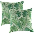 thumbnail image 1 of Jordan Manufacturing 16" x 16" Bryann Tortoise Green Tropical Square Outdoor Throw Pillow (2 Pack), 1 of 11