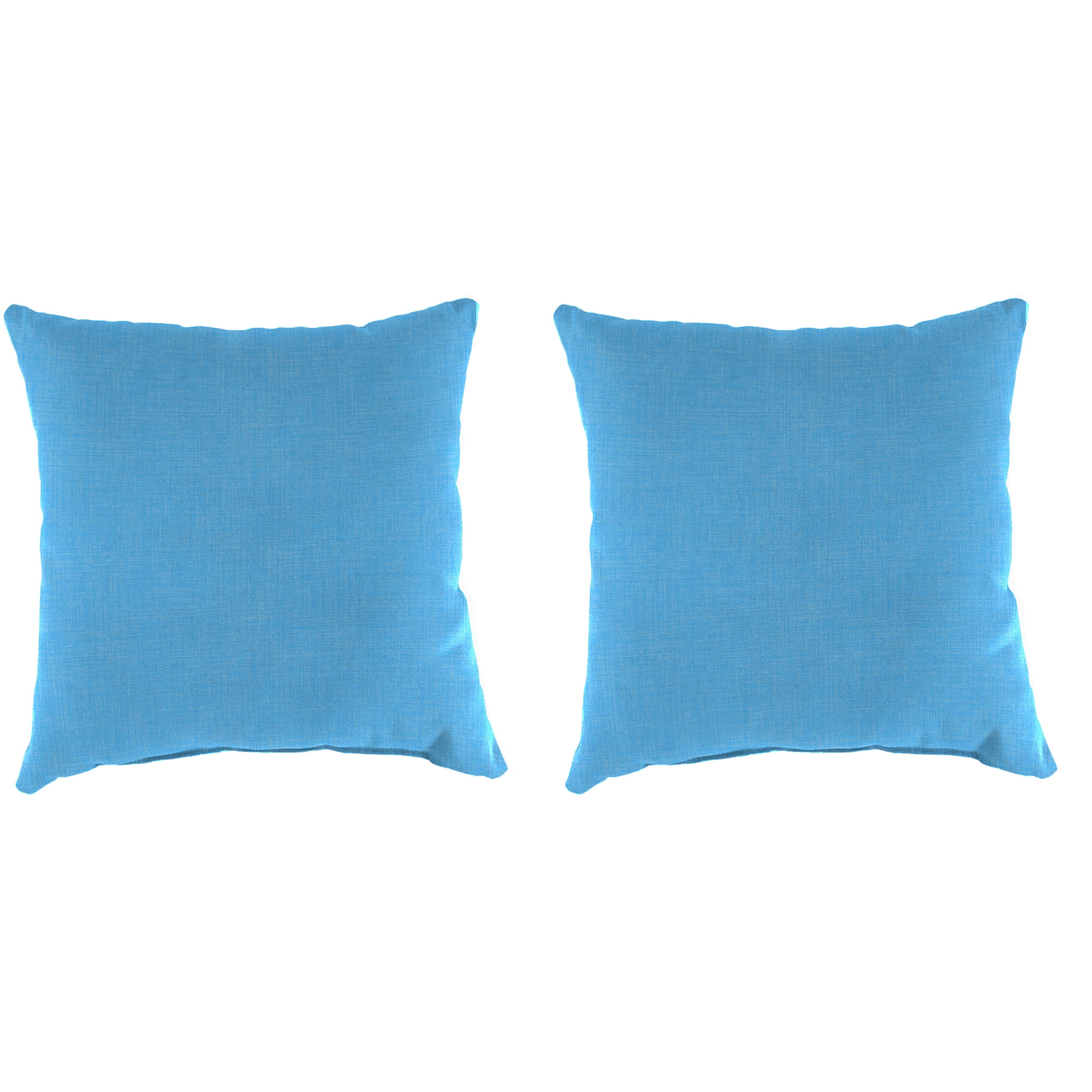 Jordan Manufacturing 16" x 16" Celosia Ice Blue Crosshatch Square Outdoor Throw Pillow (2 Pack)