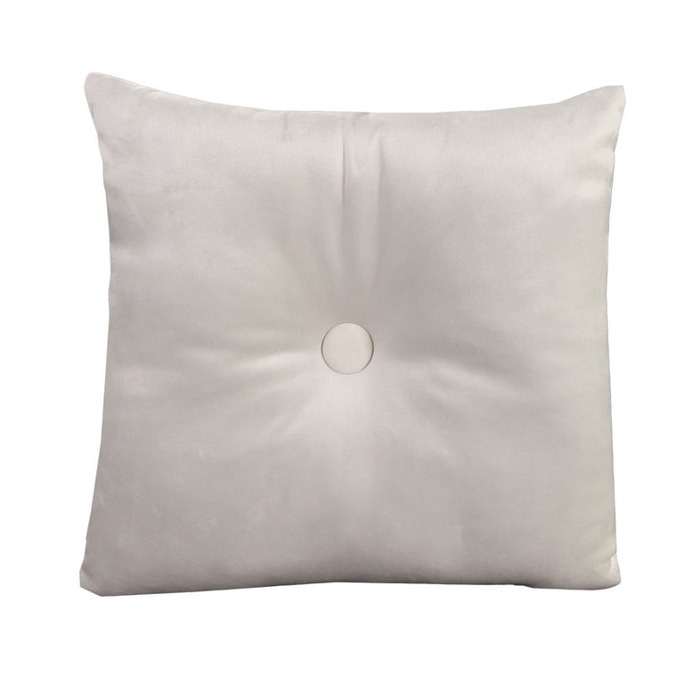 Button Square Velvet Cushion Pillow