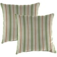 thumbnail image 1 of Jordan Manufacturing 16" x 16" Gallan Cedar Grey Stripe Square Outdoor Throw Pillow (2 Pack), 1 of 11