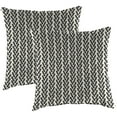 thumbnail image 1 of Jordan Manufacturing 16" x 16" Hatch Black Chevron Square Outdoor Throw Pillow (2 Pack), 1 of 11