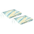 thumbnail image 1 of Jordan Manufacturing 16" x 16" Lilo Tapioca Multicolor Abstract Square Outdoor Chair Pad Seat Cushion with Ties (2 Pack), 1 of 10