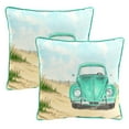 thumbnail image 1 of Jordan Manufacturing 16" x 16" Lovebug Multicolor Novelty Square Outdoor Throw Pillow with Welt (2 Pack), 1 of 9