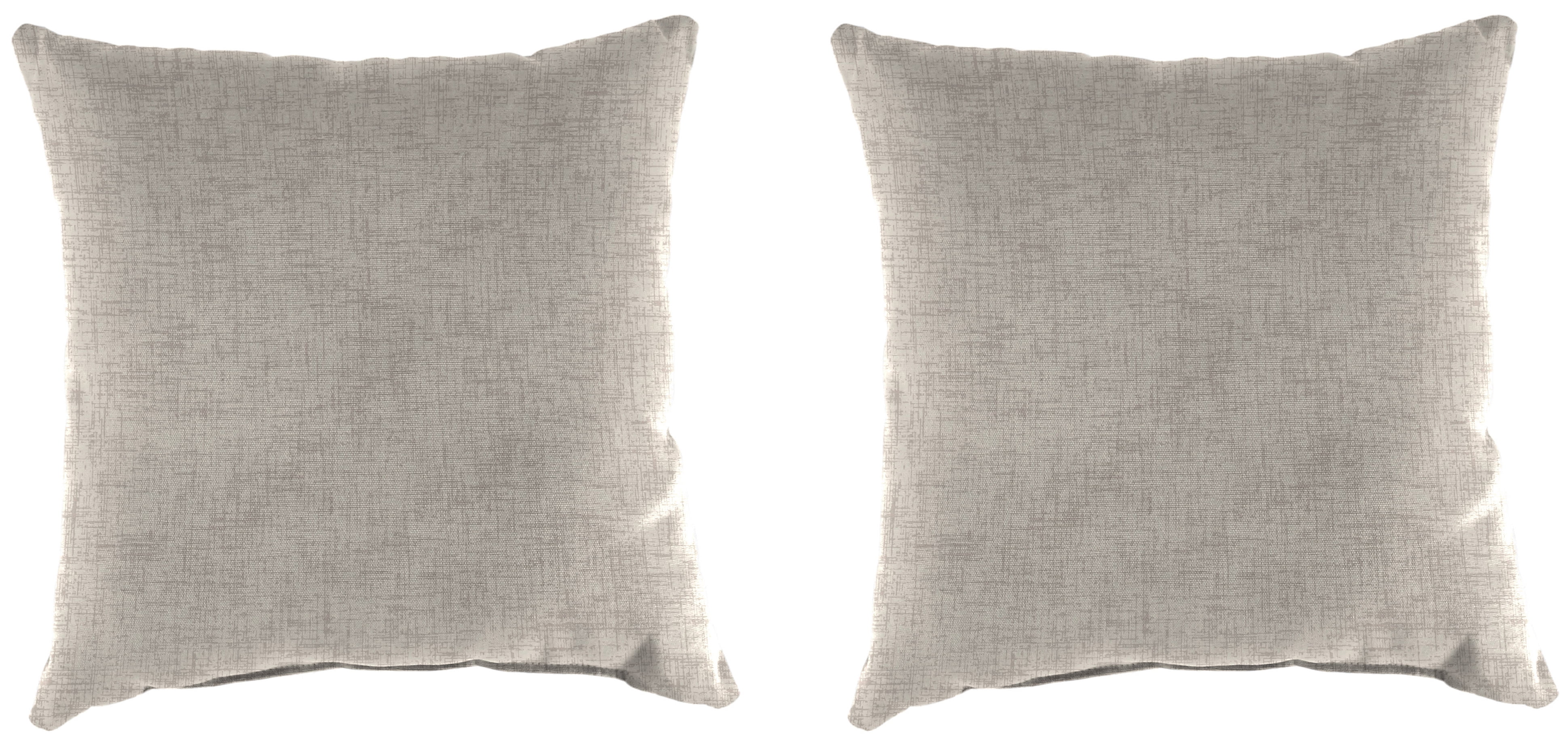 Jordan Manufacturing 16" x 16" McHusk Birch Beige Solid Square Outdoor Throw Pillows (2 Pack)