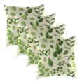 thumbnail image 1 of Jordan Manufacturing 16" x 16" Natik Aloe Green Leaves Square Outdoor Throw Pillow (4 Pack), 1 of 10