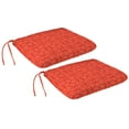thumbnail image 1 of Jordan Manufacturing 16" x 16" Persimmon Red Medallion Square Outdoor Chair Pad Seat Cushion with Ties (2 Pack), 1 of 11