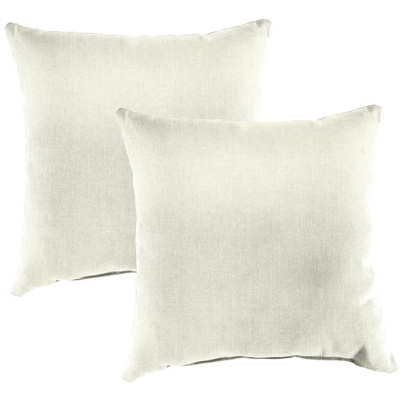 Jordan Manufacturing 16" x 16" Sand Solid Square Outdoor Throw Pillow (2 Pack)