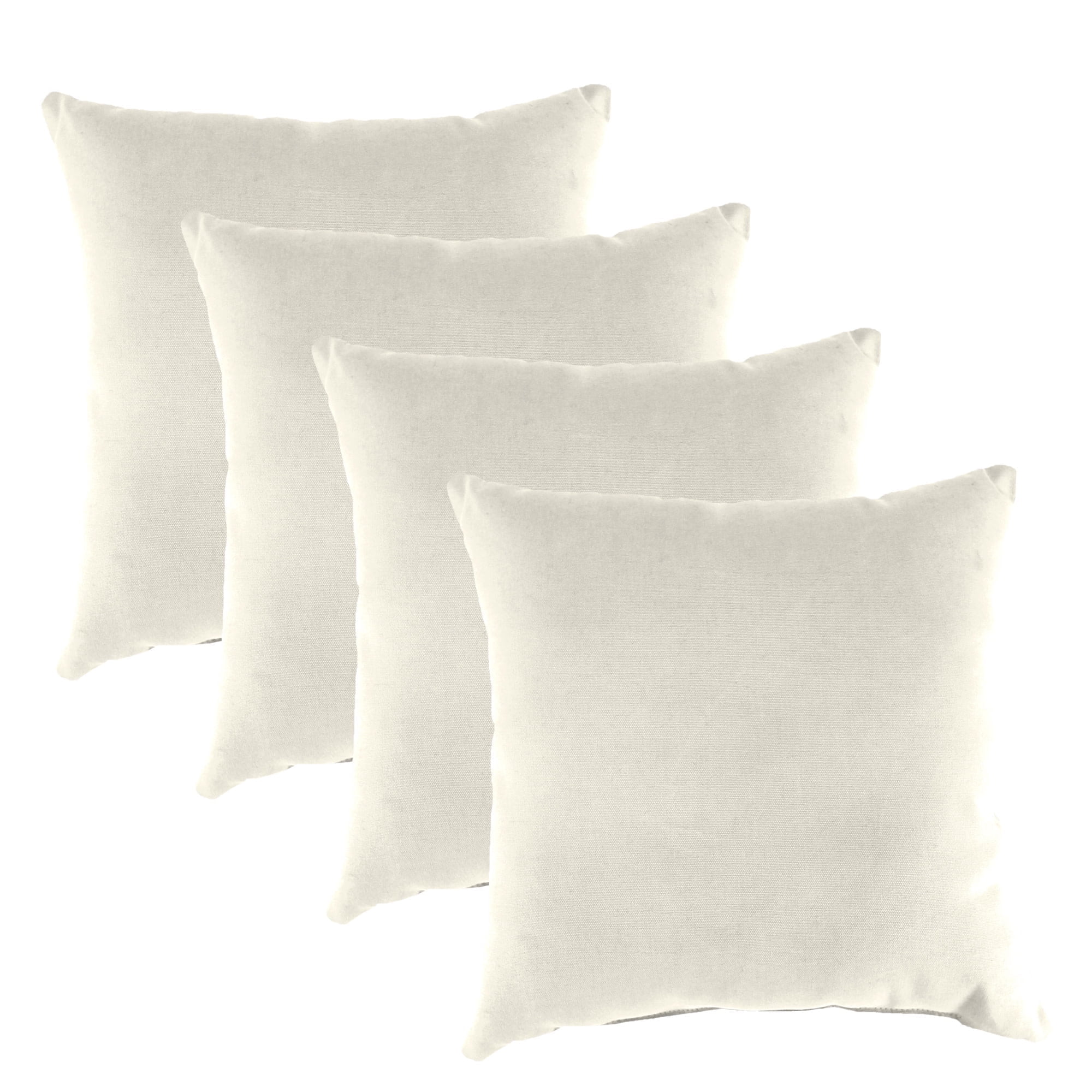 Jordan Manufacturing 16" x 16" Sand Solid Square Outdoor Throw Pillow (4 Pack)
