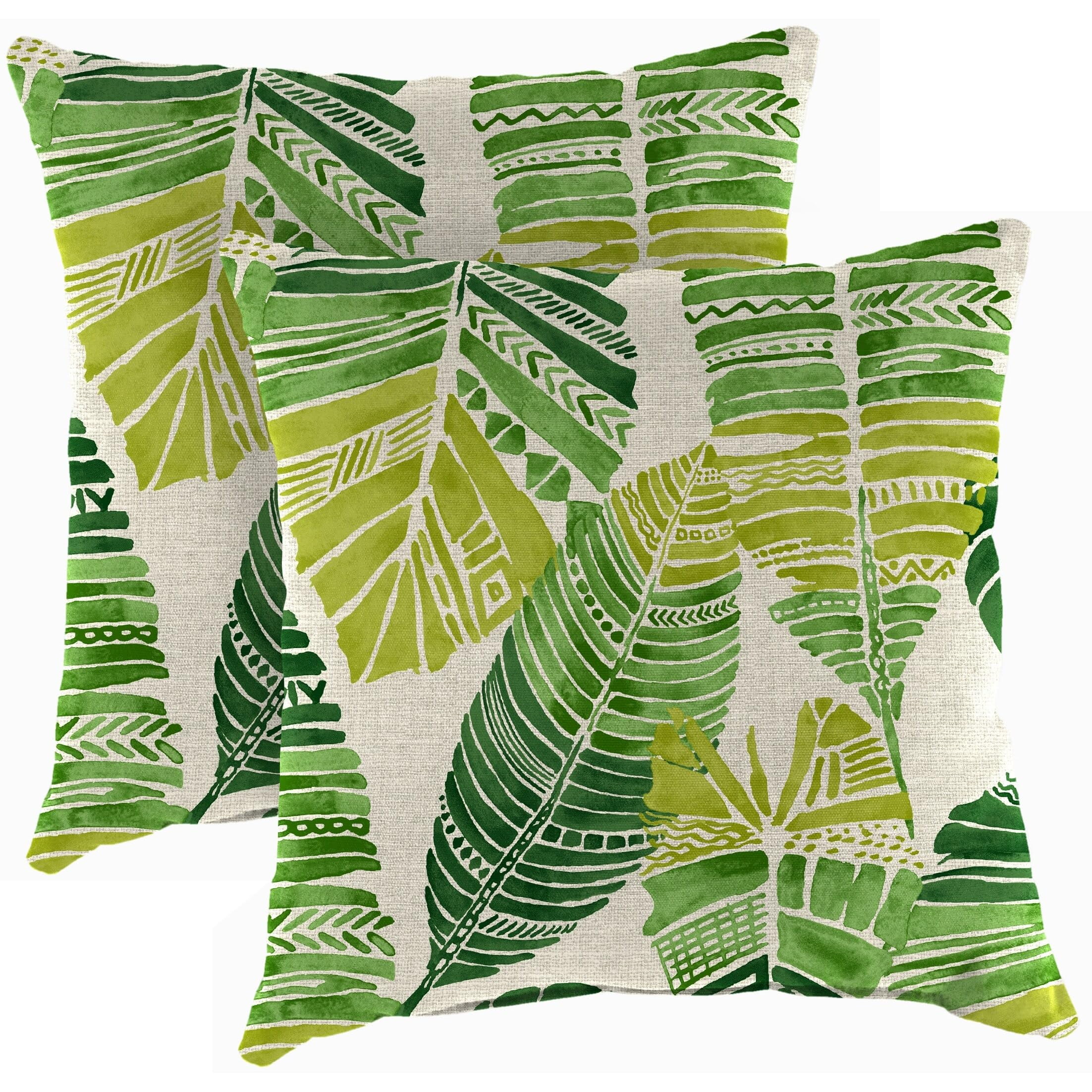 Jordan Manufacturing 16 x 16 Square Outdoor Throw Pillow (2 Pack)