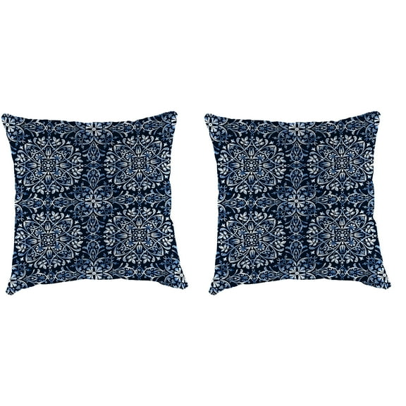 Jordan Manufacturing 16" x 16" Square Outdoor Throw Pillow (2 Pack)