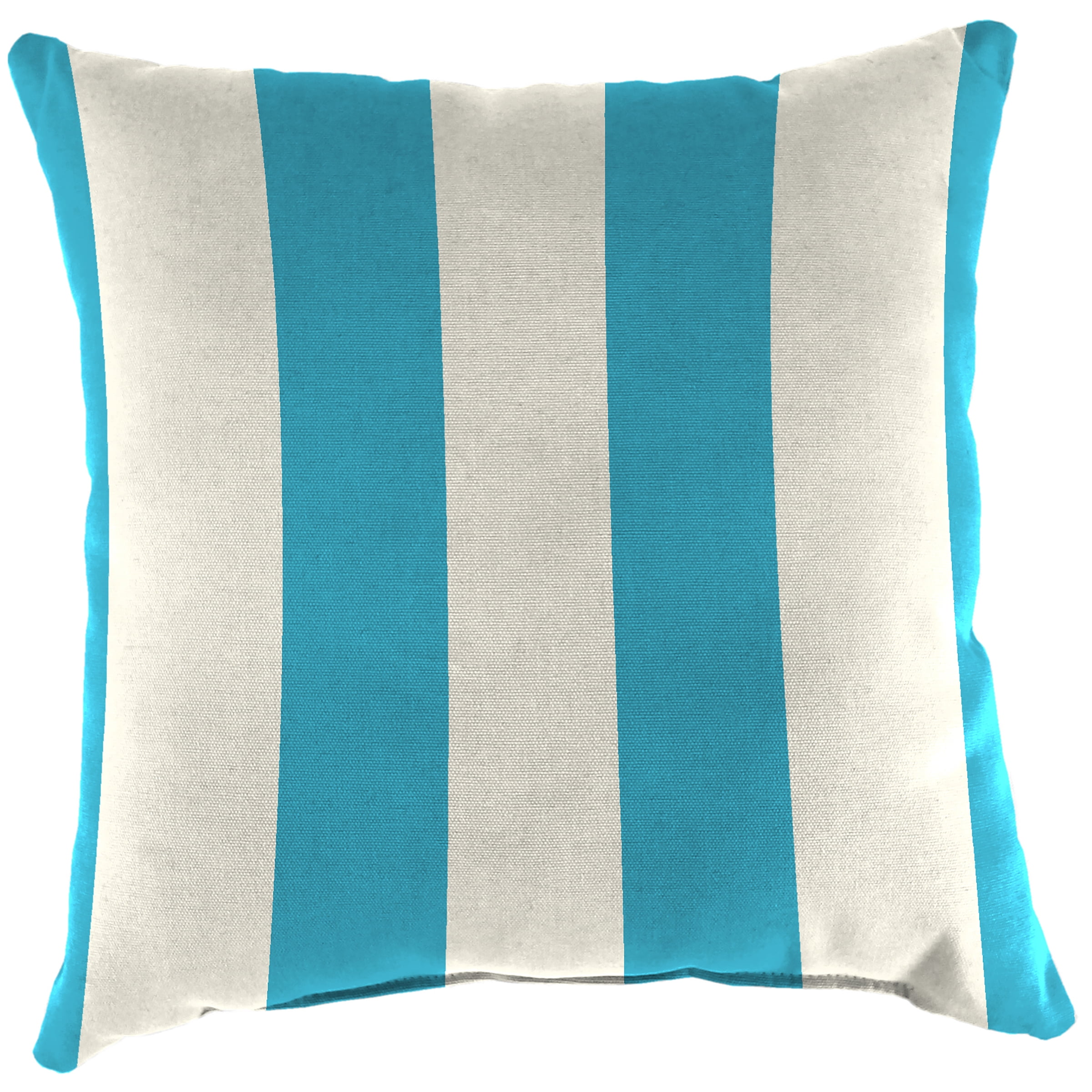 Jordan Manufacturing 16" x 16" Turquoise Stripe Outdoor Throw Pillow (Set of 2)