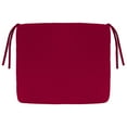 thumbnail image 1 of Jordan Manufacturing 17.5" x 19.75" Barn Red Solid Rectangular Outdoor Chair Pad Seat Cushion with Ties and Rounded Corners, 1 of 9