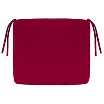 Jordan Manufacturing 17.5" x 19.75" Barn Red Solid Rectangular Outdoor Chair Pad Seat Cushion with Ties and Rounded Corners