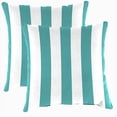 thumbnail image 1 of Jordan Manufacturing 17" x 17" Arch Teal Stripe Square Outdoor Throw Pillow (2 Pack), 1 of 9