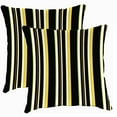 thumbnail image 1 of Jordan Manufacturing 17" x 17" Ripley Lemon Yellow Stripe Square Outdoor Throw Pillow (2 Pack), 1 of 9