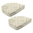 thumbnail image 1 of Jordan Manufacturing 17" x 18.5" Joli Scorn Beige Ikat Rectangular Contoured Outdoor Chair Pad Seat Cushion with Welt (2 Pack), 1 of 9