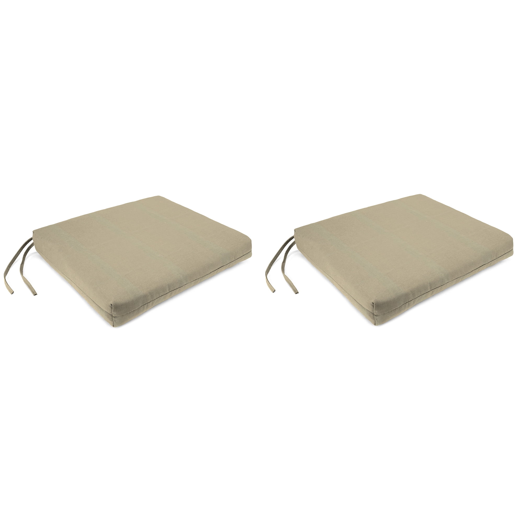Canvas Pebble Beige Outdoor Chair Pad Seat Cushion Set