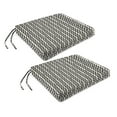 thumbnail image 1 of Jordan Manufacturing 17" x 19" Hatch Black Chevron Rectangular Outdoor Chair Pad Seat Cushion with Ties (2 Pack), 1 of 11