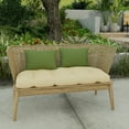 thumbnail image 1 of Jordan Manufacturing 18" x 12" Green Solid Outdoor Lumbar Throw Pillow (Set of 2), 1 of 3