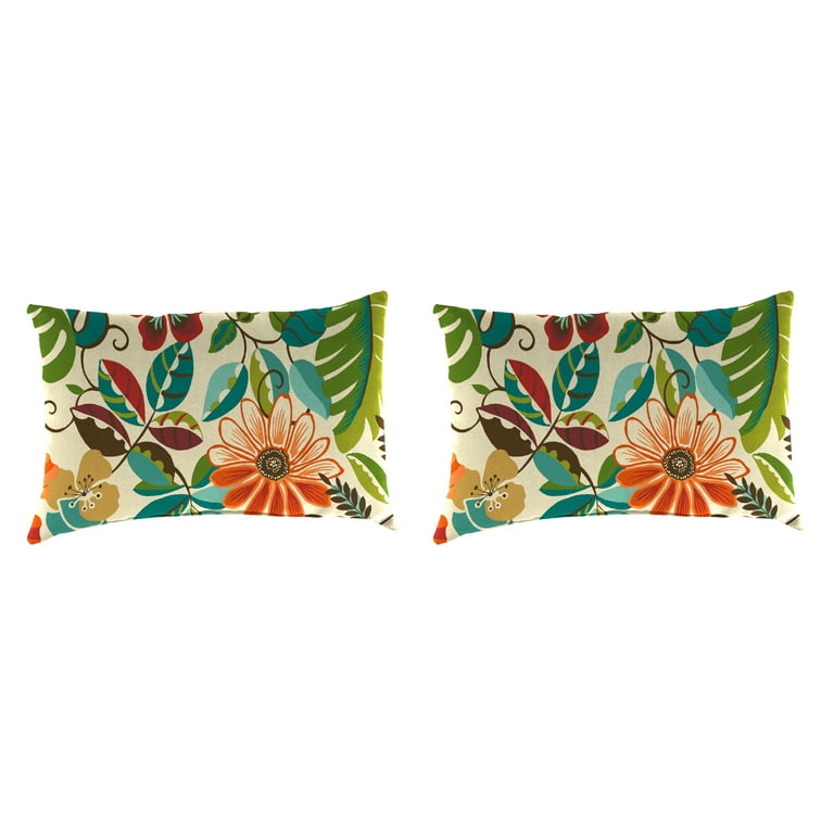Jordan Manufacturing Lensing Outdoor Knife Edge Toss Pillows, Jungle, 12 Jordan Manufacturing Lensing Outdoor Knife Edge Toss Pillows, Jungle, 12