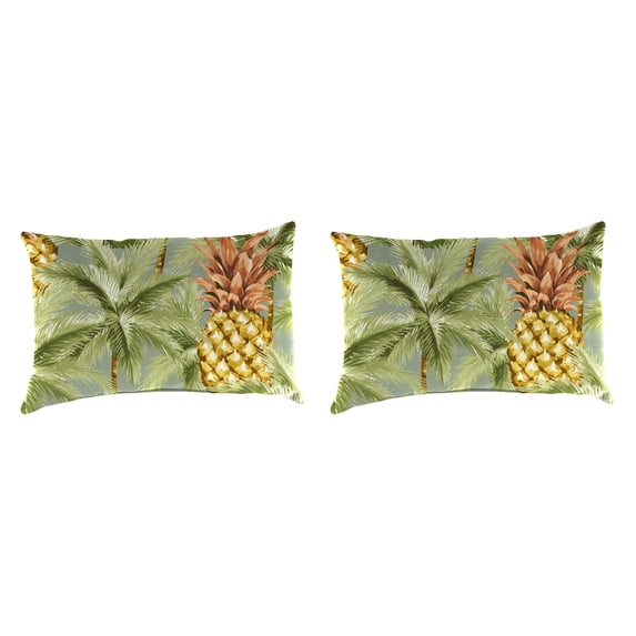 Jordan Manufacturing 18” x 12” Luau Breeze Tropical Polyester Decorative Pillows (2 Count)