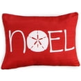 thumbnail image 1 of Jordan Manufacturing 18" x 13" Red Noel Sand Dollar Holiday Rectangular Reversible Decorative Lumbar Throw Pillow with Welt, 1 of 5