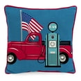thumbnail image 1 of Jordan Manufacturing 18" x 18" Blue Flag Truck Outdoor Throw Pillow, 1 of 8