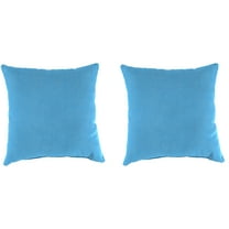 Jordan Manufacturing 18" x 18" Celosia Ice Blue Crosshatch Square Outdoor Throw Pillow (2 Pack)