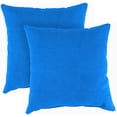 thumbnail image 1 of Jordan Manufacturing 18" x 18" Celosia Princess Blue Crosshatch Square Outdoor Throw Pillow (2 Pack), 1 of 6