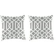 thumbnail image 1 of Jordan Manufacturing 18" x 18" Chauncey Pumice Gray Geometric Square Outdoor Throw Pillow (2 Pack), 1 of 11