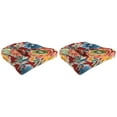 thumbnail image 1 of Jordan Manufacturing 18" x 18" Colsen Berry Red Floral Square Tufted Contoured Outdoor Wicker Seat Cushion (2 Pack), 1 of 12