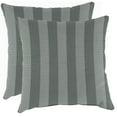 thumbnail image 1 of Jordan Manufacturing 18" x 18" Conway Smoke Grey Stripe Square Outdoor Throw Pillow (2 Pack), 1 of 12