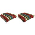 thumbnail image 1 of Jordan Manufacturing 18" x 18" Covert Sonoma Multicolor Stripe Square Tufted Contoured Outdoor Wicker Seat Cushion (2 Pack), 1 of 14