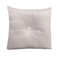 thumbnail image 1 of Jordan Manufacturing 18" x 18" Cream Solid Square Tufted Decorative Throw Pillow with Fabric Button, 1 of 5