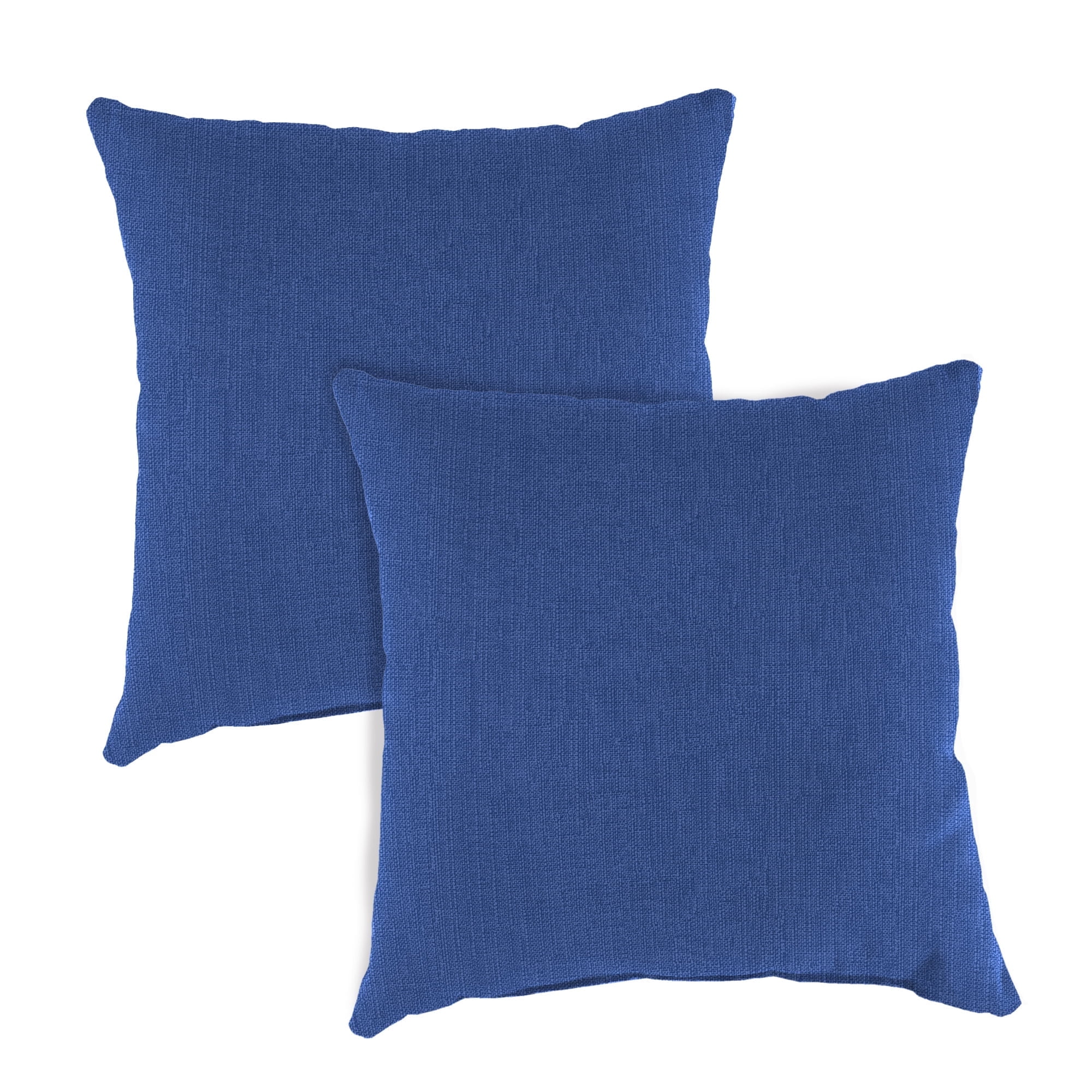 Jordan Manufacturing 18" x 18" Elwood Heather Blue Solid Square Outdoor Throw Pillow (2 Pack)