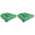 thumbnail image 1 of Jordan Manufacturing 18" x 18" Harlow Dill Green Crosshatch Square Tufted Contoured Outdoor Wicker Seat Cushion (2 Pack), 1 of 12