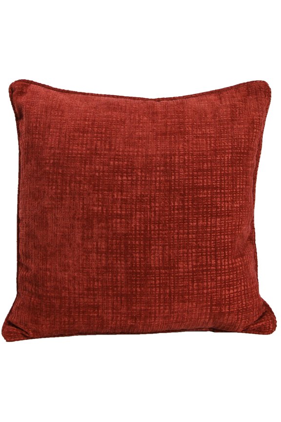 18" x 18" Hatched Chili Solid Square Decorative Throw Pillow with Welt