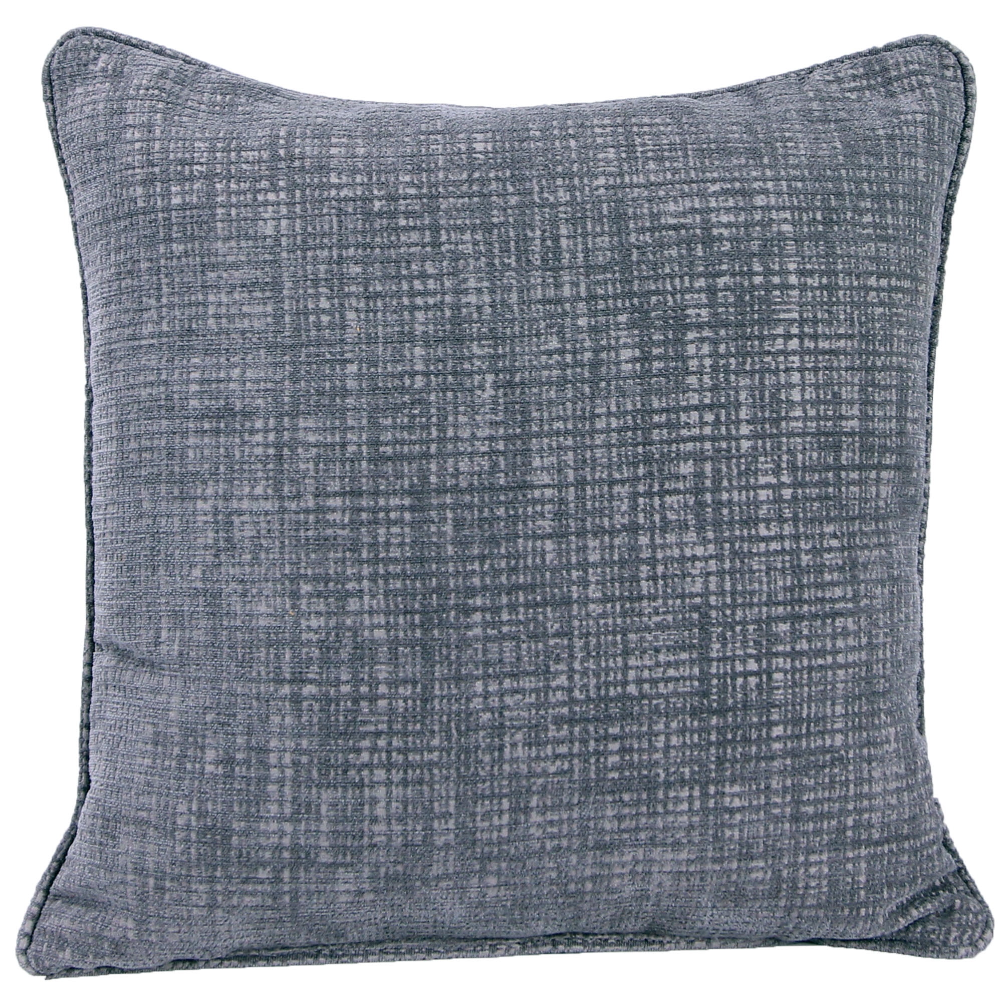 Jordan Manufacturing 18" x 18" Hatched Steel Solid Square Decorative Throw Pillow with Welt