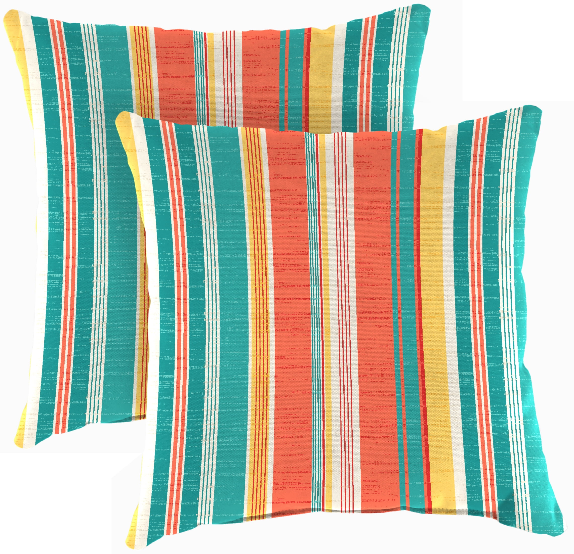 Jordan Manufacturing 18" x 18" Kodi Cornhusk Multicolor Stripe Square