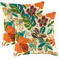 thumbnail image 1 of Jordan Manufacturing 18" x 18" Lensing Jungle Multicolor Floral Square Outdoor Throw Pillow (2 Pack), 1 of 13