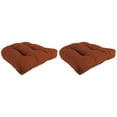 thumbnail image 1 of Jordan Manufacturing 18" x 18" McHusk Brick Red Crosshatch Square Tufted Contoured Crosshatch Outdoor Wicker Seat Cushion (2 Pack), 1 of 12
