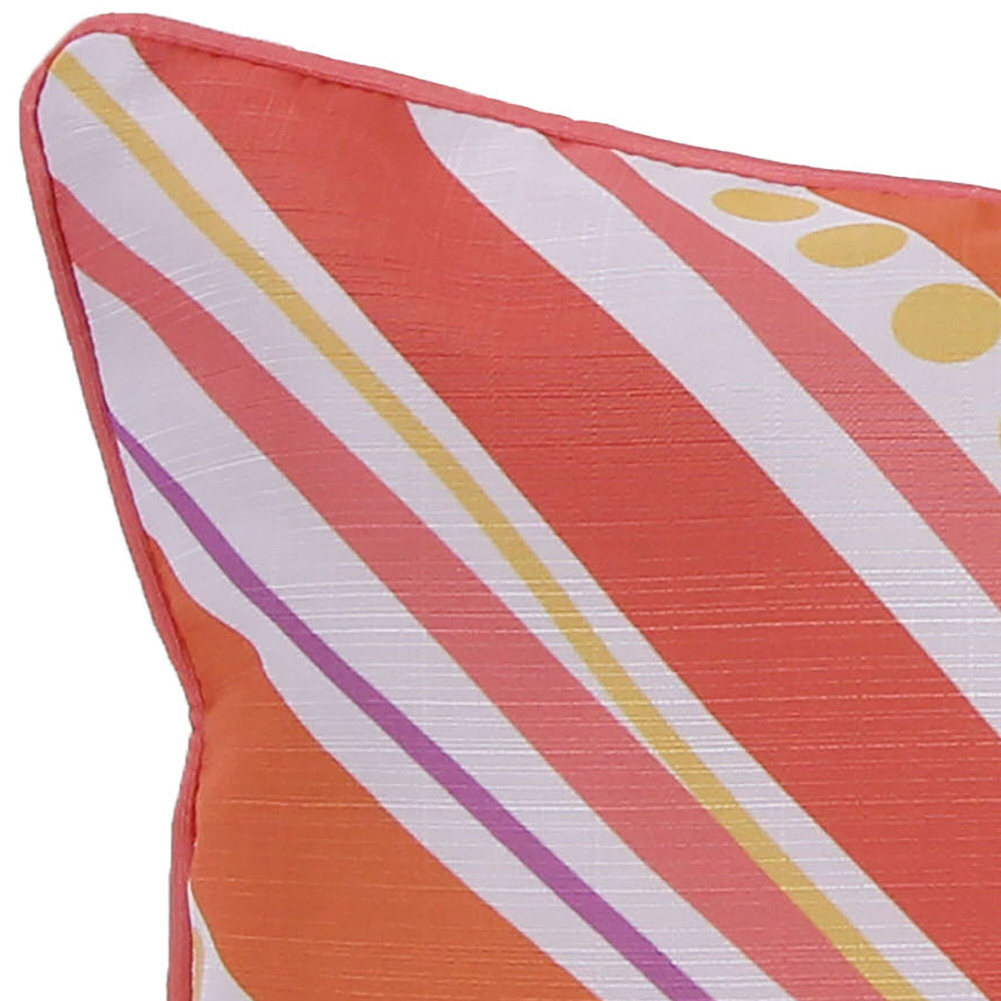Jordan Manufacturing 18" x 18" Multicolor Sunset Rays Abstract Square Decorative Throw Pillow with Welt