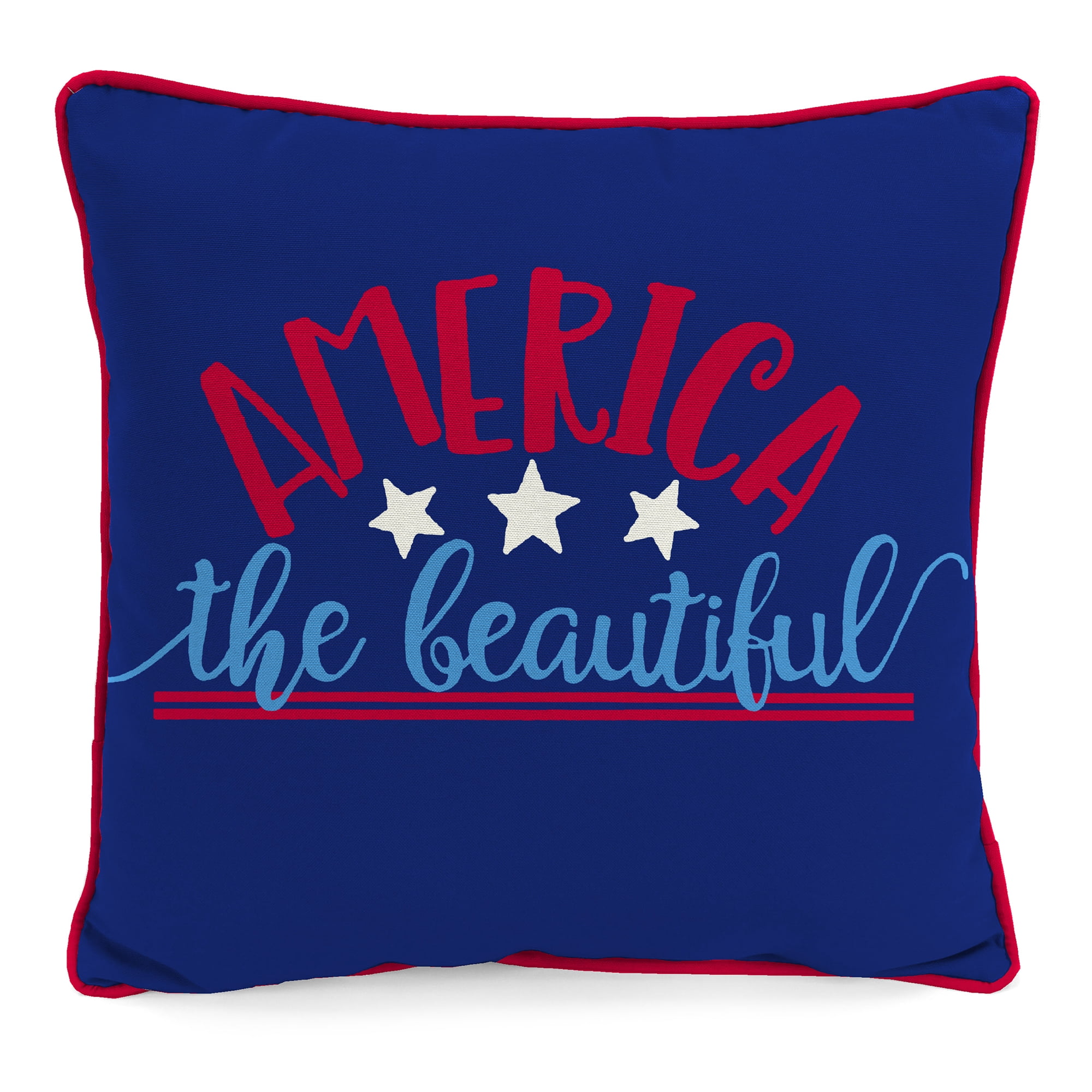 Jordan Manufacturing 18" x 18" Navy the Beautiful Outdoor Throw Pillow