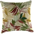 thumbnail image 1 of Jordan Manufacturing 18" x 18" Oasis Gem Beige Leaves Square Outdoor Throw Pillow, 1 of 13