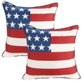 thumbnail image 1 of Jordan Manufacturing 18" x 18" Red, White and Blue Flag Outdoor Throw Pillow (2-Pack), 1 of 10