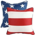 thumbnail image 1 of Jordan Manufacturing 18" x 18" Red, White and Blue Stars and Stripes Outdoor Throw Pillow (2-Pack), 1 of 10