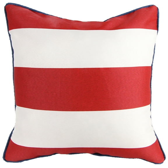 Jordan Manufacturing 18" x 18" Red, White and Blue Stars and Stripes Reversible Outdoor Throw Pillow