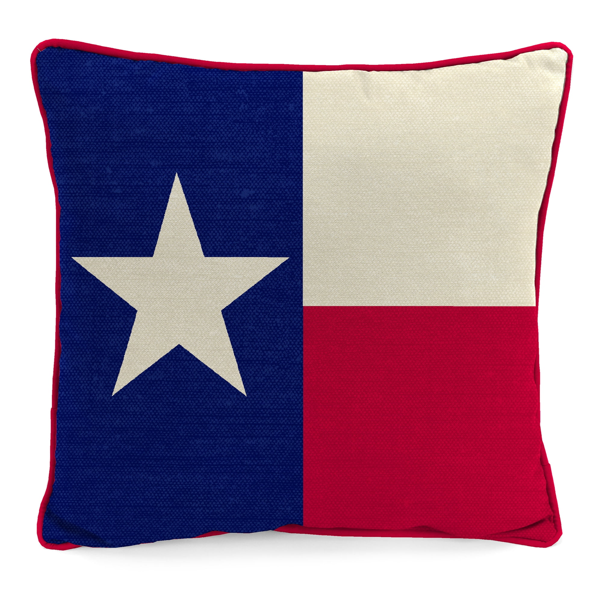 Jordan Manufacturing 18" x 18" Red, White and Blue Texas Flag Outdoor Throw Pillow