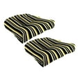 thumbnail image 1 of Jordan Manufacturing 18" x 18" Ripley Lemon Yellow Stripe Square Tufted Contoured Outdoor Wicker Seat Cushion (2 Pack), 1 of 9
